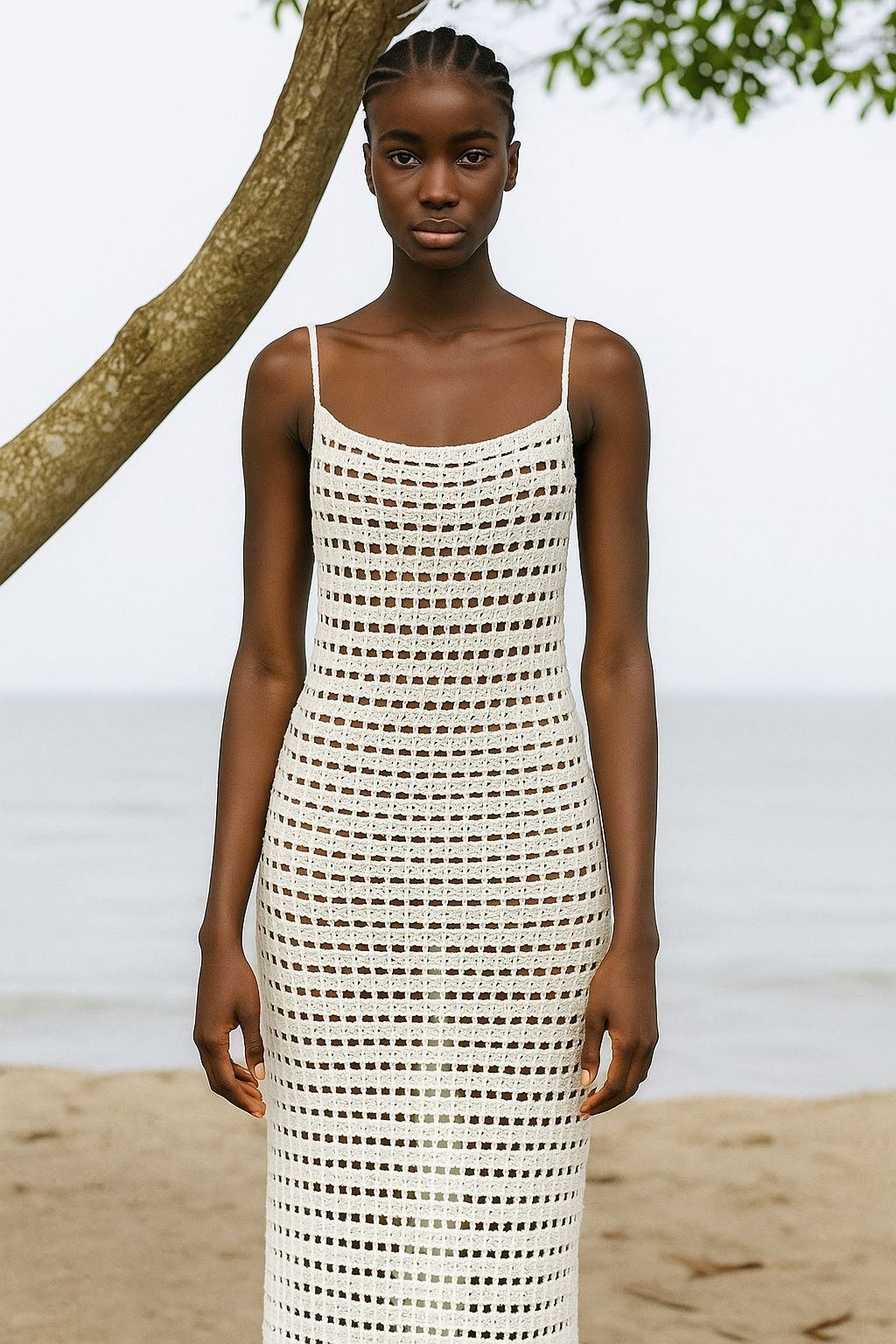Cotton Crochet Maxi Dress