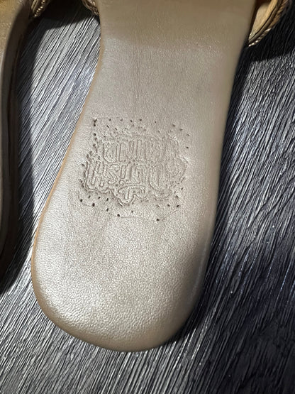 Macrame X Leather "am" Slides